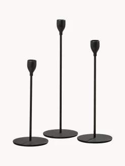 Candelabros|Jarrones> Candelabros Malte, 3 uds. Negro