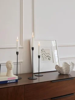 Candelabros|Jarrones> Candelabros Malte, 3 uds. Negro