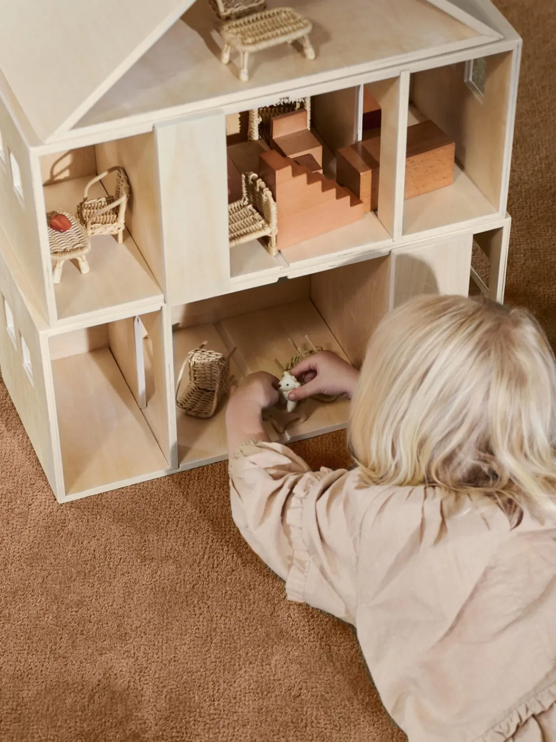 Juguetes A Partir De 1 Año|Juguetes Y Peluches>Ferm Living Kids Casa apilable de madera Toro