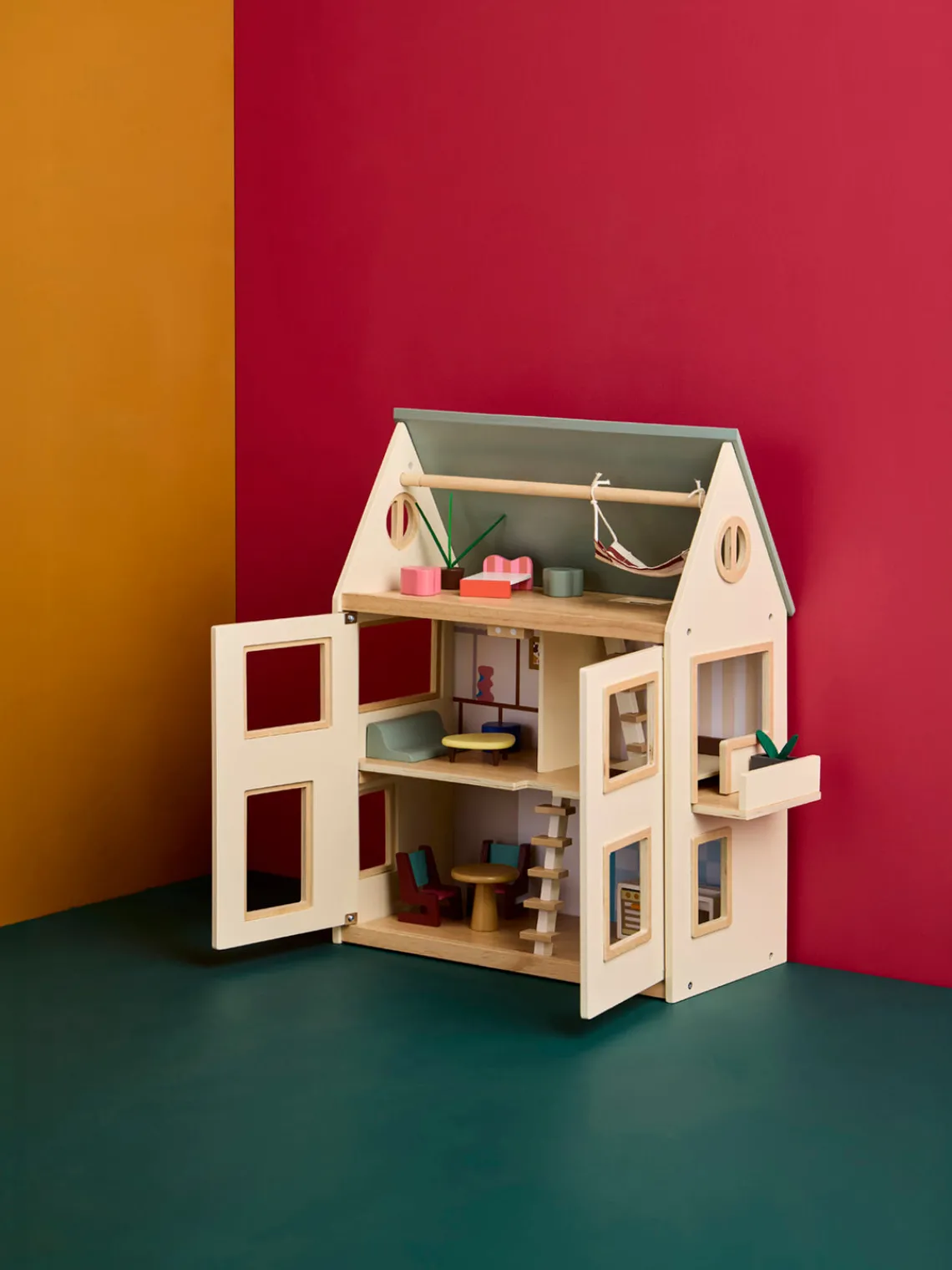 Juguetes A Partir De 1 Año|Decoración Infantil>Kid's Concept Casa de muñecas de madera Aiden