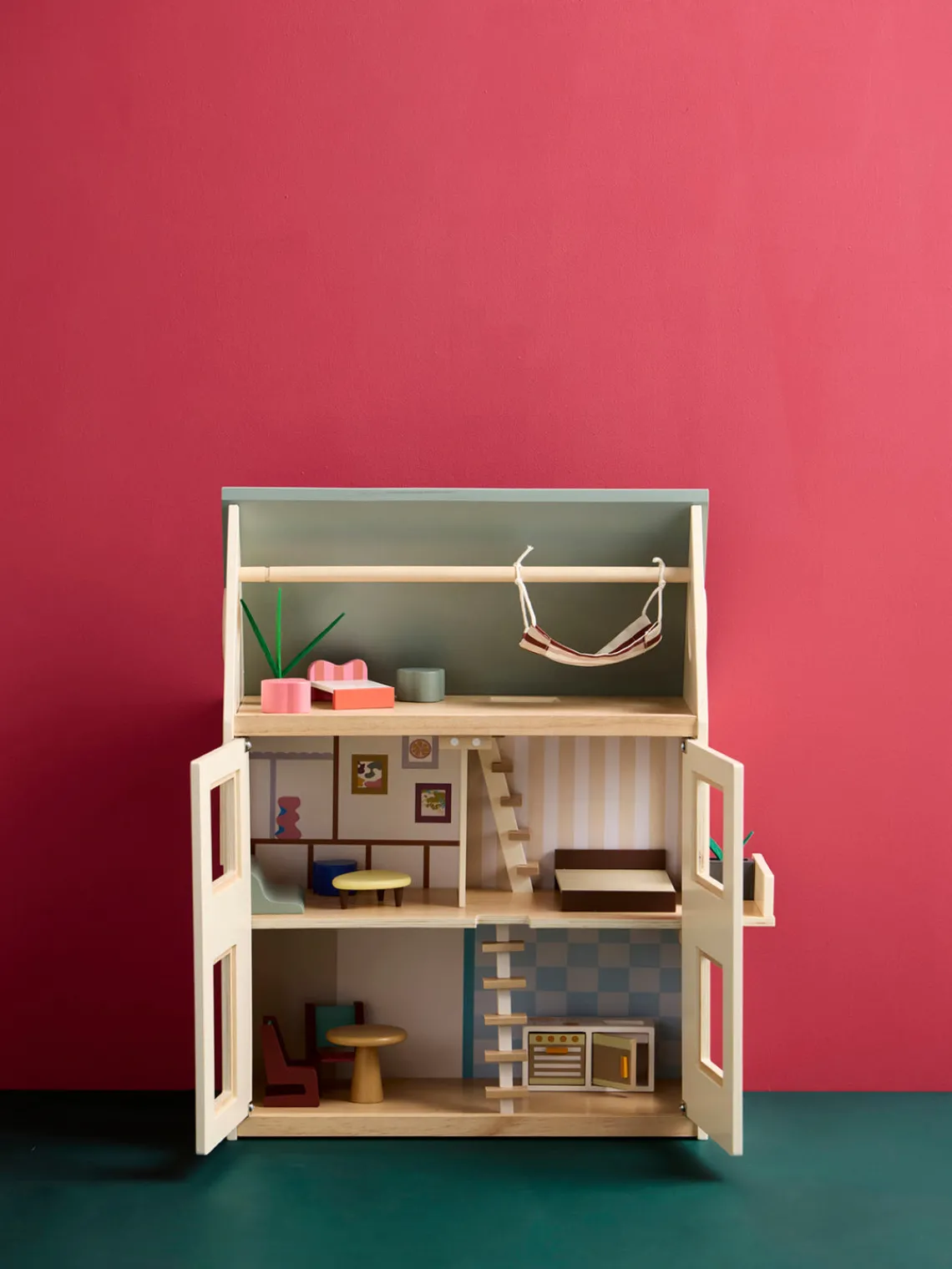 Juguetes A Partir De 1 Año|Decoración Infantil>Kid's Concept Casa de muñecas de madera Aiden