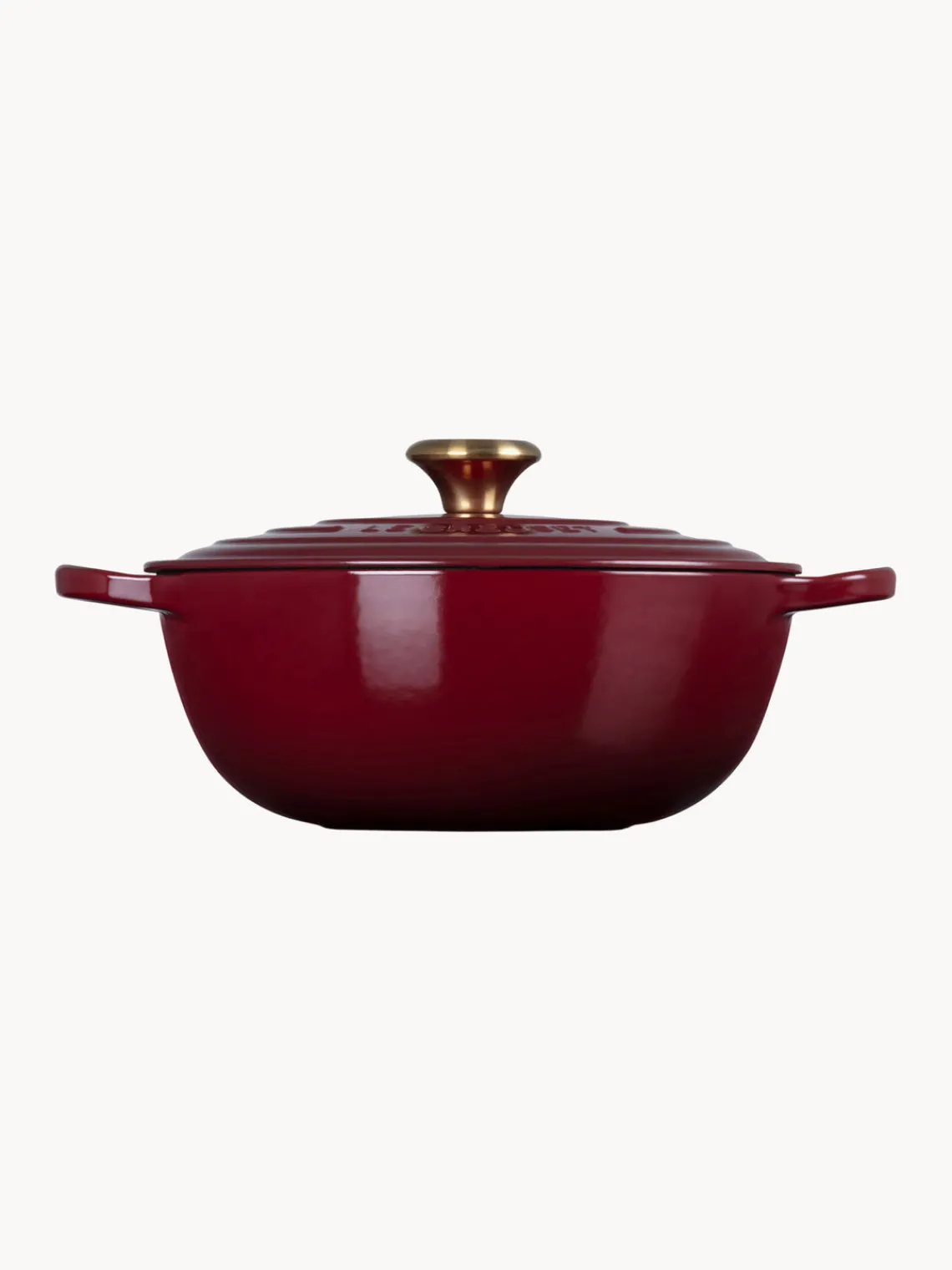 Ollas|Ollas>LE CREUSET Cazuela de hierro fundido La Marmite Signature Collection Rojo vino, dorado