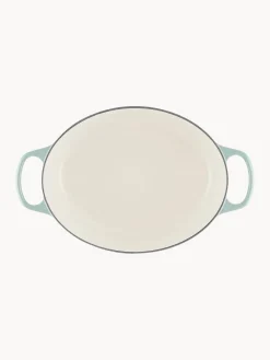 Ollas|Ollas></noscript>LE CREUSET Cazuela ovalada de hierro fundido Signature Collection, tamaños diferentes Verde menta, plateado