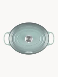 Ollas|Ollas></noscript>LE CREUSET Cazuela ovalada de hierro fundido Signature Collection, tamaños diferentes Verde menta, plateado