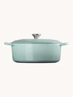 Ollas|Ollas></noscript>LE CREUSET Cazuela ovalada de hierro fundido Signature Collection, tamaños diferentes Verde menta, plateado