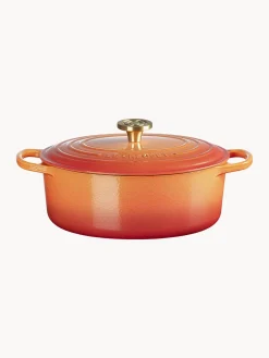 Ollas|Ollas>LE CREUSET Cazuela ovalada de hierro fundido Flamme Dorée