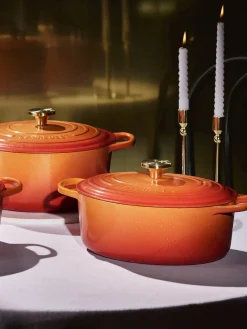 Ollas|Ollas>LE CREUSET Cazuela ovalada de hierro fundido Flamme Dorée