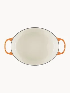 Ollas|Ollas></noscript>LE CREUSET Cazuela ovalada de hierro fundido Flamme Dorée