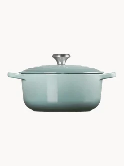 Ollas|Ollas></noscript>LE CREUSET Cazuela redonda de hierro fundido Signature Collection, tamaños diferentes Verde menta, plateado