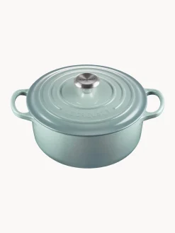 Ollas|Ollas></noscript>LE CREUSET Cazuela redonda de hierro fundido Signature Collection, tamaños diferentes Verde menta, plateado