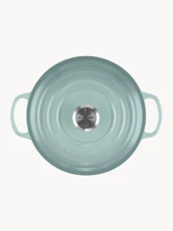 Ollas|Ollas></noscript>LE CREUSET Cazuela redonda de hierro fundido Signature Collection, tamaños diferentes Verde menta, plateado
