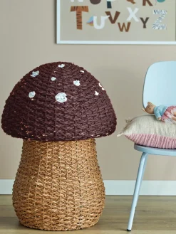 Decoración Infantil|Cestas Y Cajas>Bloomingville Mini Cesta artesanal con tapadera Corintha