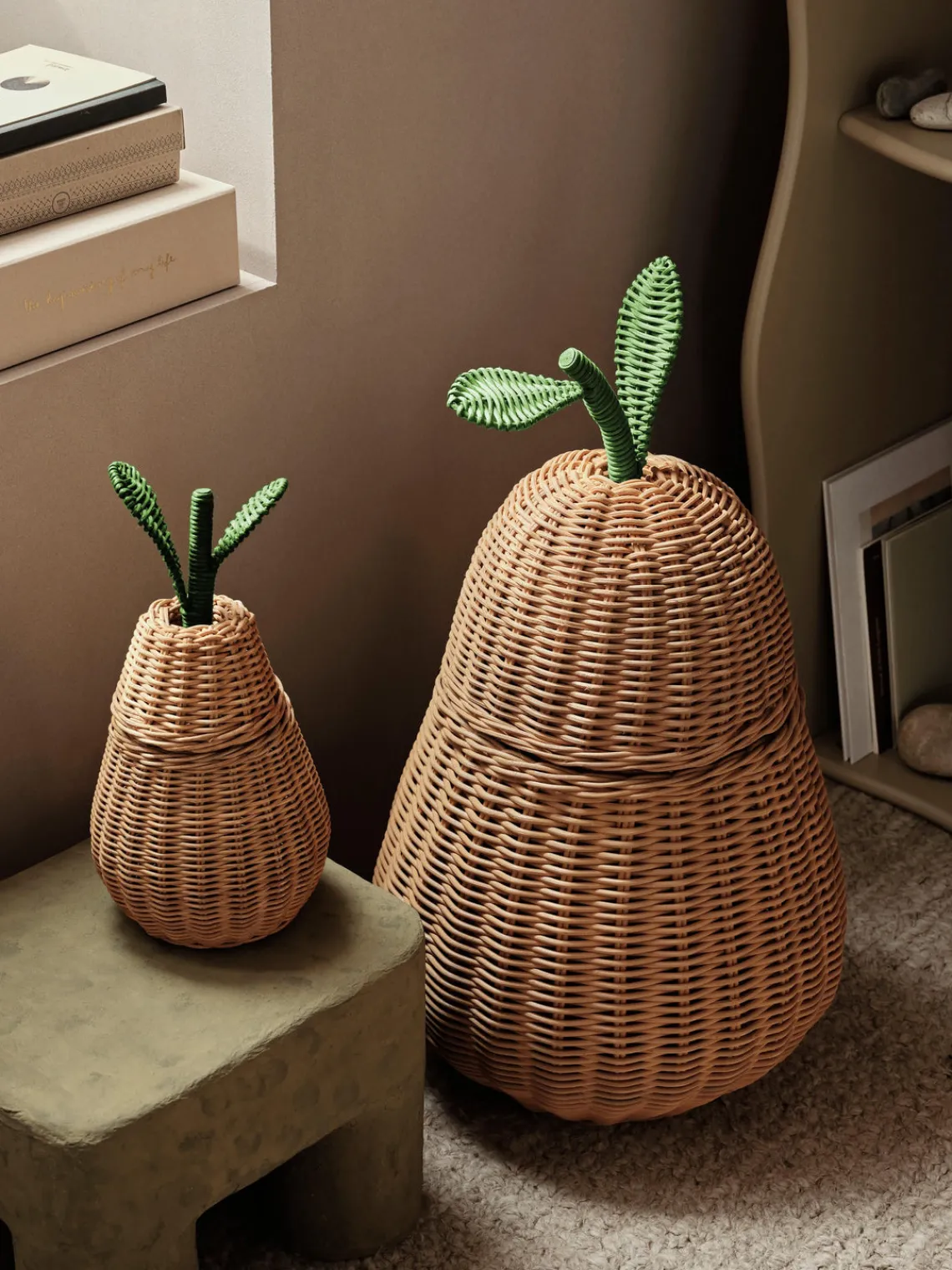 Decoración Infantil|Cestas Y Cajas>Ferm Living Kids Cesta artesanal de ratán Pear