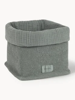 Accesorios Para Cambiadores|Decoración Infantil>Nobodinoz Cesta de algodón ecológico Wabi Sabi Gris azulado