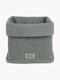 Accesorios Para Cambiadores|Decoración Infantil>Nobodinoz Cesta de algodón ecológico Wabi Sabi Gris azulado