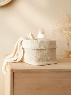 Accesorios Para Cambiadores|Decoración Infantil>Nobodinoz Cesta de algodón ecológico Wabi Sabi Beige claro