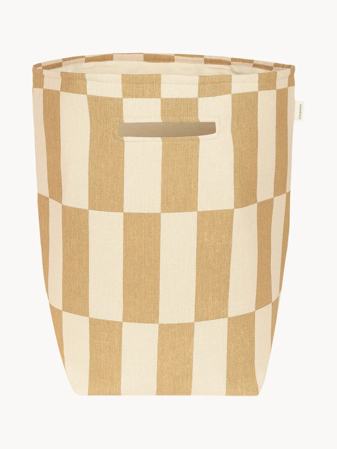 Cestas Y Cajas|Decoración Infantil>Nobodinoz Cesta de algodón Vibes Ocre, blanco crema