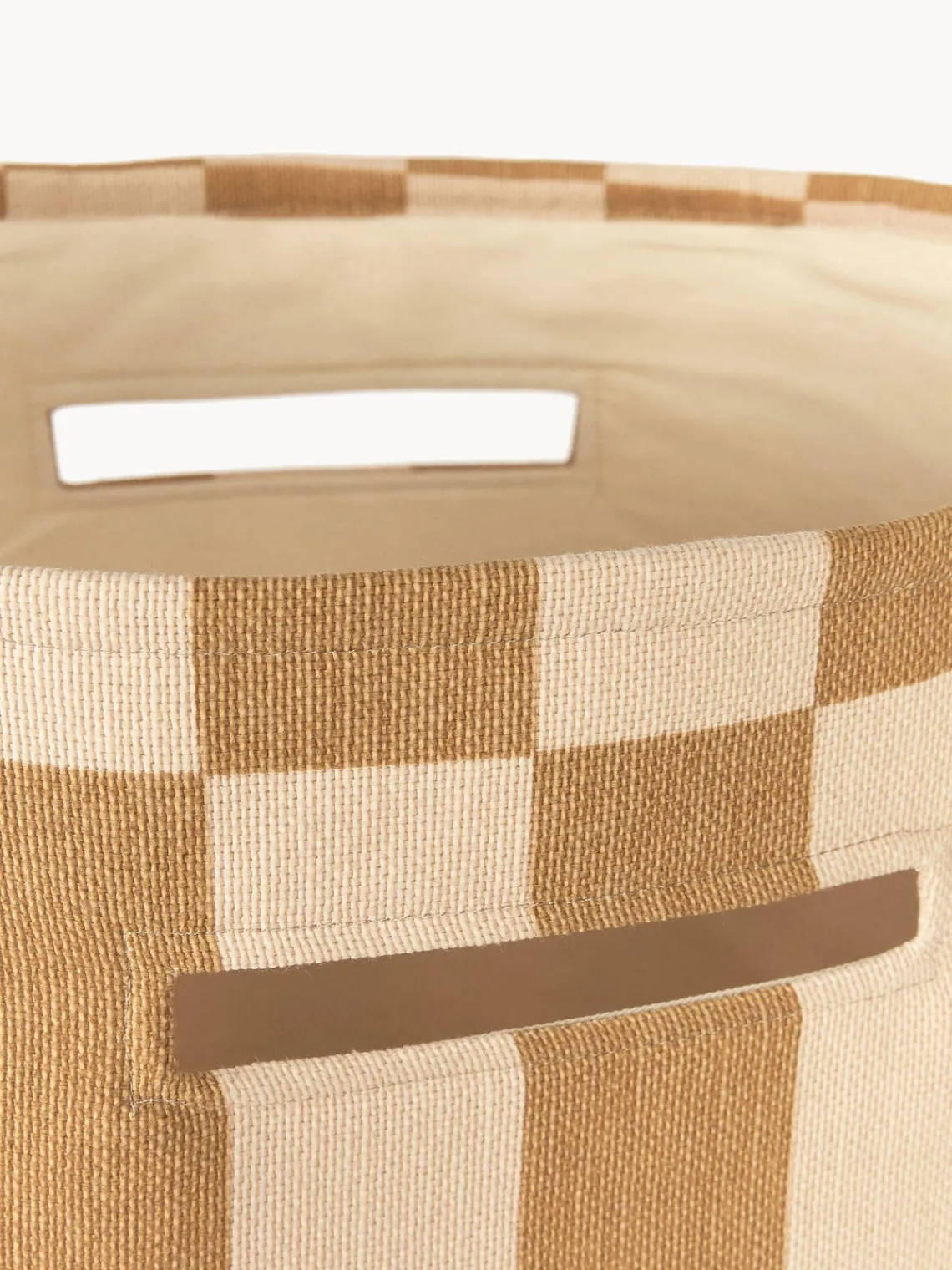 Cestas Y Cajas|Decoración Infantil>Nobodinoz Cesta de algodón Vibes Ocre, blanco crema