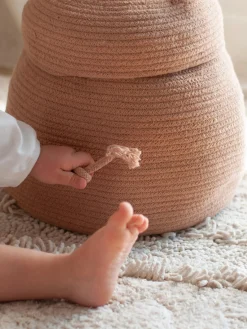 Hot Cesta de almacenamiento artesanal con tapa Niños Decoración Infantil|Cestas Y Cajas