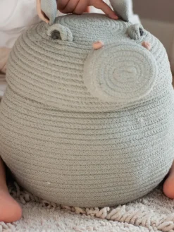 Discount Cesta de almacenamiento artesanal con tapa Niños Decoración Infantil|Cestas Y Cajas