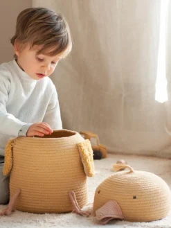 Cesta de almacenamiento artesanal con tapa Charlie the Chicken Niños Decoración Infantil|Cestas Y Cajas