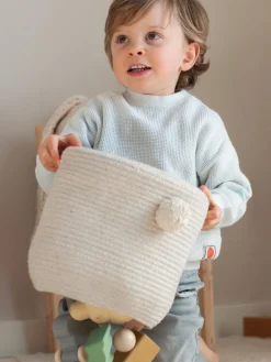 Discount Cesta de almacenamiento artesanal con tapa Niños Decoración Infantil|Cestas Y Cajas