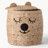 Decoración Infantil|Cestas Y Cajas>Bloomingville Mini Cesta de almacenamiento con tapa Bear