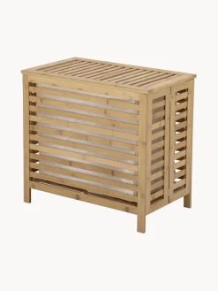 Cestos De La Ropa|Jarrones>Bloomingville Cesta de lavandería de bambú con bolsa de tela Aden