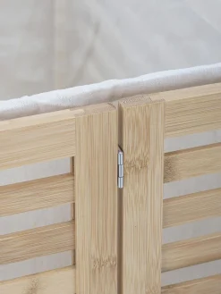 Cestos De La Ropa|Jarrones></noscript>Bloomingville Cesta de lavandería de bambú con bolsa de tela Aden