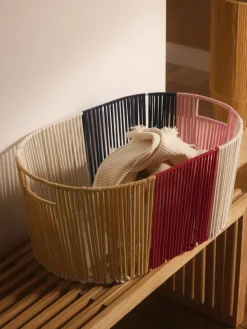 Cestos De La Ropa|Jarrones></noscript>Westwing Collection Cesta de ropa artesanal de cuerda Gabe Multicolor