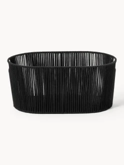 Cestos De La Ropa|Jarrones>Westwing Collection Cesta de ropa artesanal de cuerda Gabe Negro