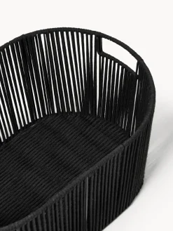 Cestos De La Ropa|Jarrones></noscript>Westwing Collection Cesta de ropa artesanal de cuerda Gabe Negro