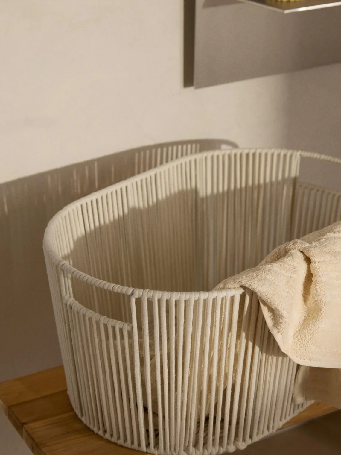 Cestos De La Ropa|Jarrones>Westwing Collection Cesta de ropa artesanal de cuerda Gabe Beige