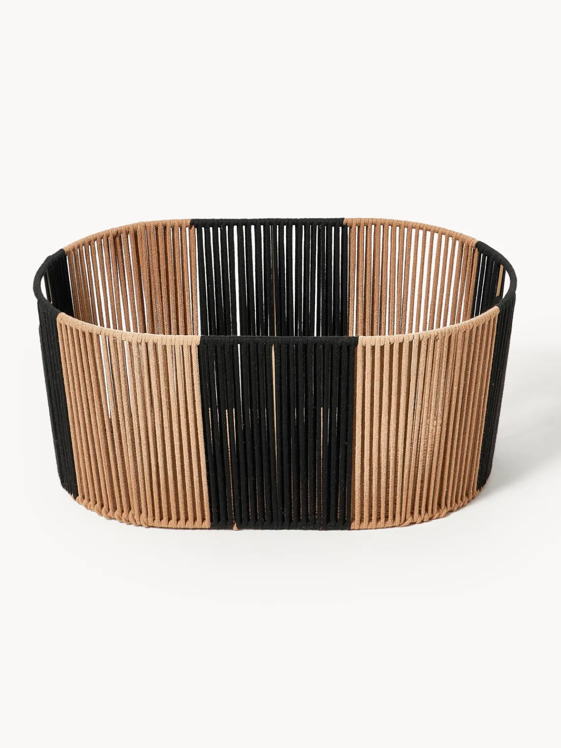 Cestos De La Ropa|Jarrones>Westwing Collection Cesta de ropa artesanal de cuerda Gabe Marrón claro, negro