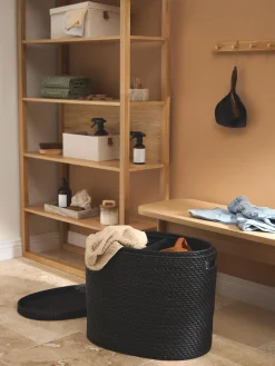 Cestos De La Ropa|Jarrones>Westwing Collection Cesta de ropa con tapa Lurdes Negro