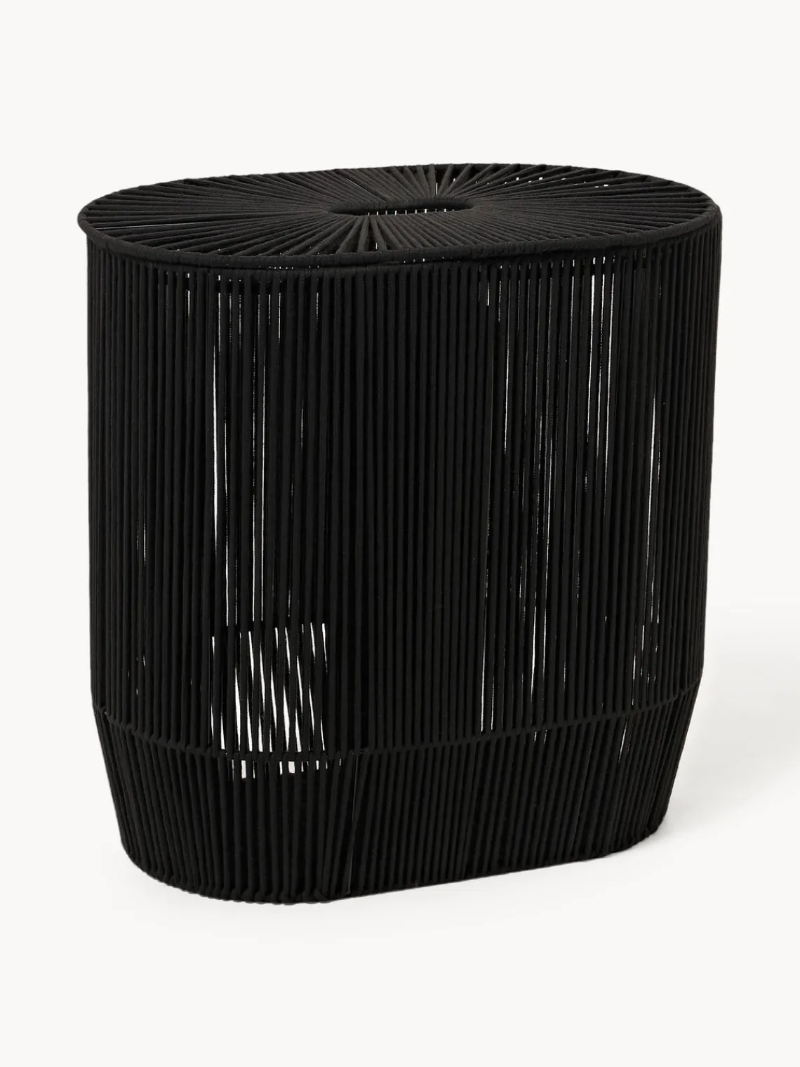 Cestos De La Ropa|Jarrones>Westwing Collection Cesta de ropa doble artesanal de cuerda Gabe Negro