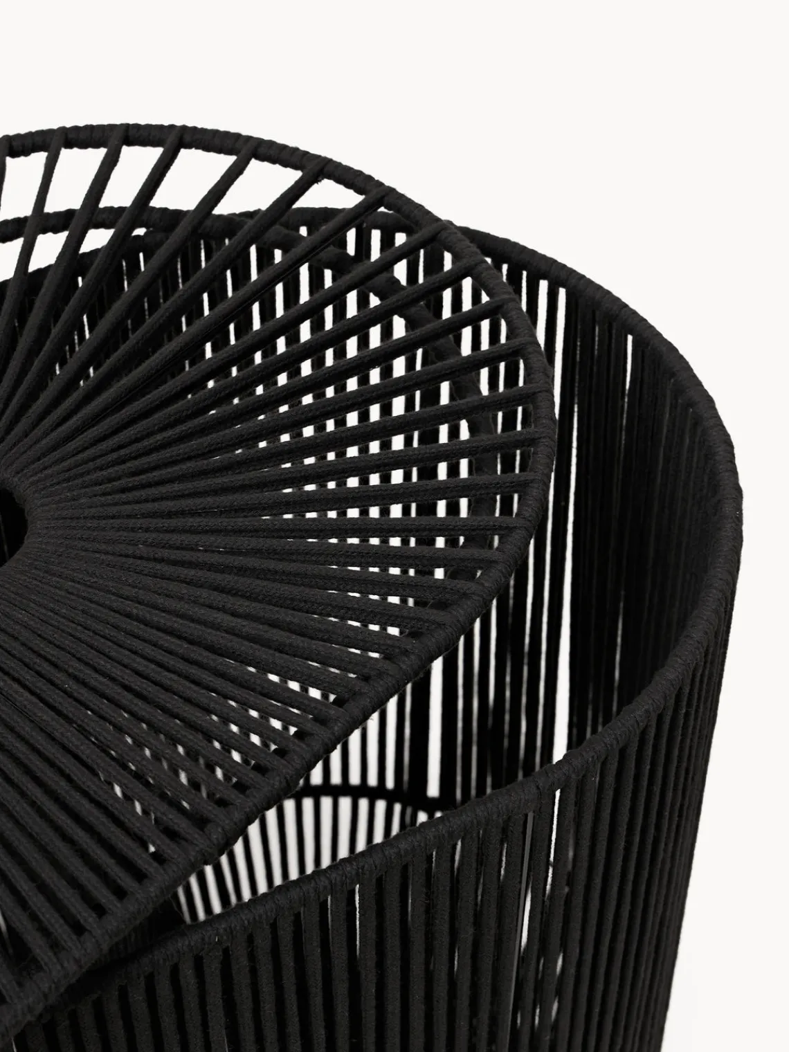 Cestos De La Ropa|Jarrones>Westwing Collection Cesta de ropa doble artesanal de cuerda Gabe Negro