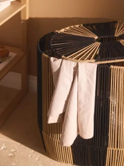 Sale Cesta de ropa doble artesanal de cuerda Gabe Cestos De La Ropa|Jarrones