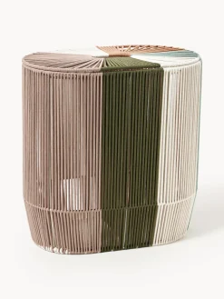 Best Cesta de ropa doble artesanal de cuerda Gabe Cestos De La Ropa|Jarrones