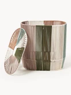 Best Cesta de ropa doble artesanal de cuerda Gabe Cestos De La Ropa|Jarrones