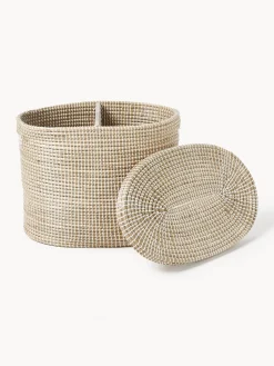 Cestos De La Ropa|Jarrones></noscript>Westwing Collection Cesta de ropa doble de junco marino con tapa Aleya