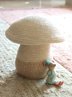 Best Cesta infantil artesanal Mushroom, 27 cm Niños Decoración Infantil|Cestas Y Cajas