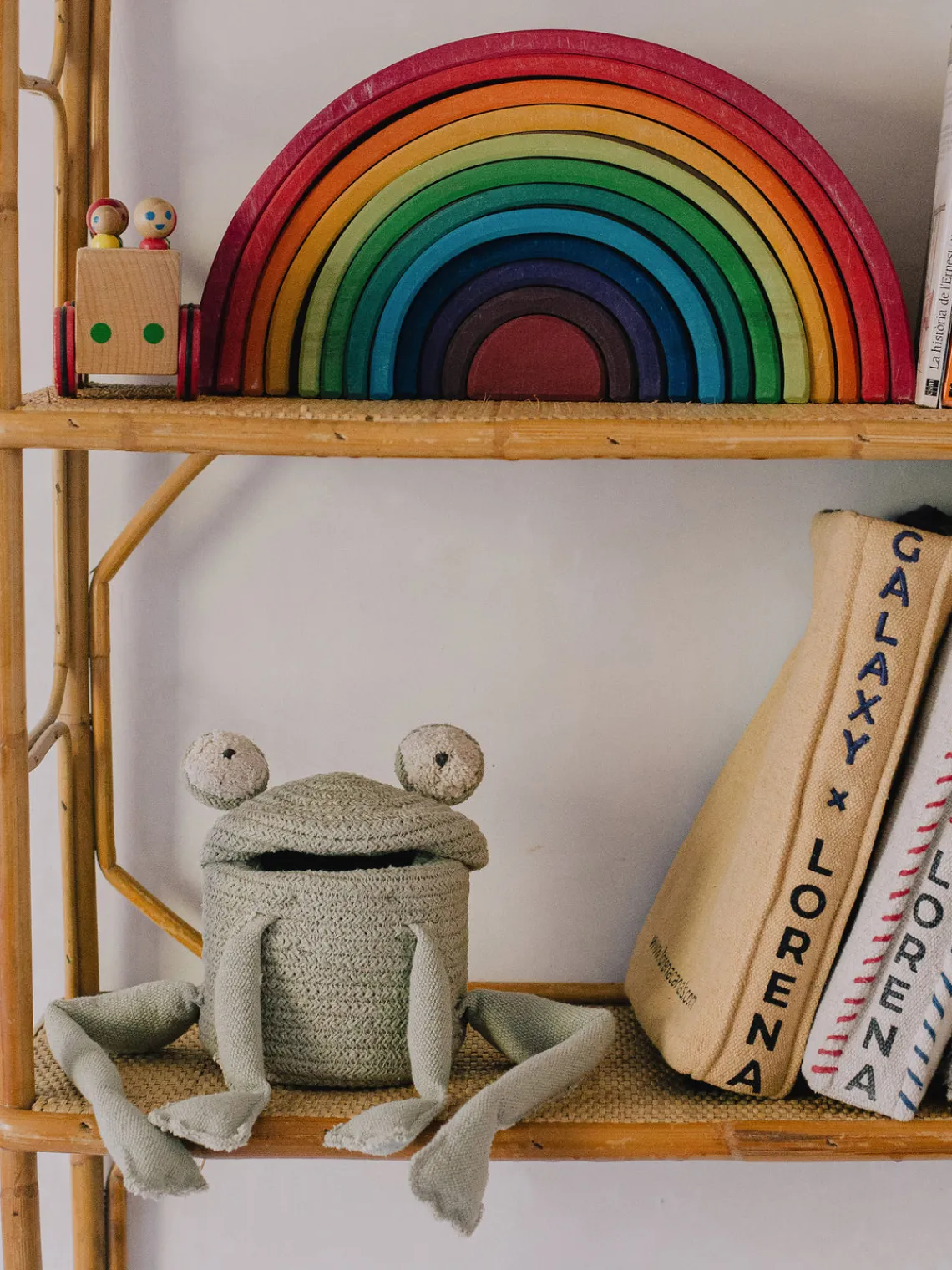 Outlet Cesta infantil artesanal Mini Fred Niños Decoración Infantil|Almacenaje Infantil