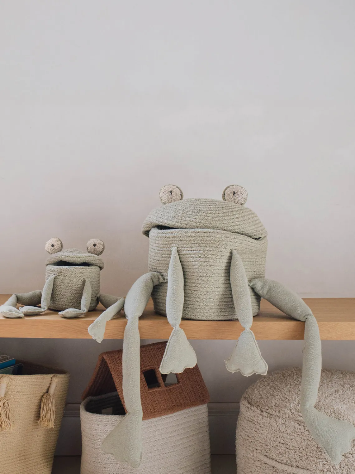 Outlet Cesta infantil artesanal Mini Fred Niños Decoración Infantil|Almacenaje Infantil