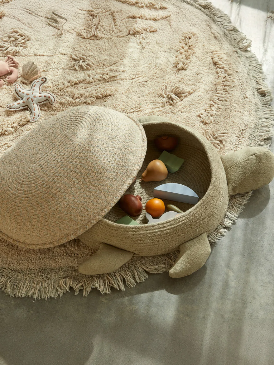 Decoración Infantil|Almacenaje Infantil>Lorena Canals Cesta infantil artesanal Mama Turtle