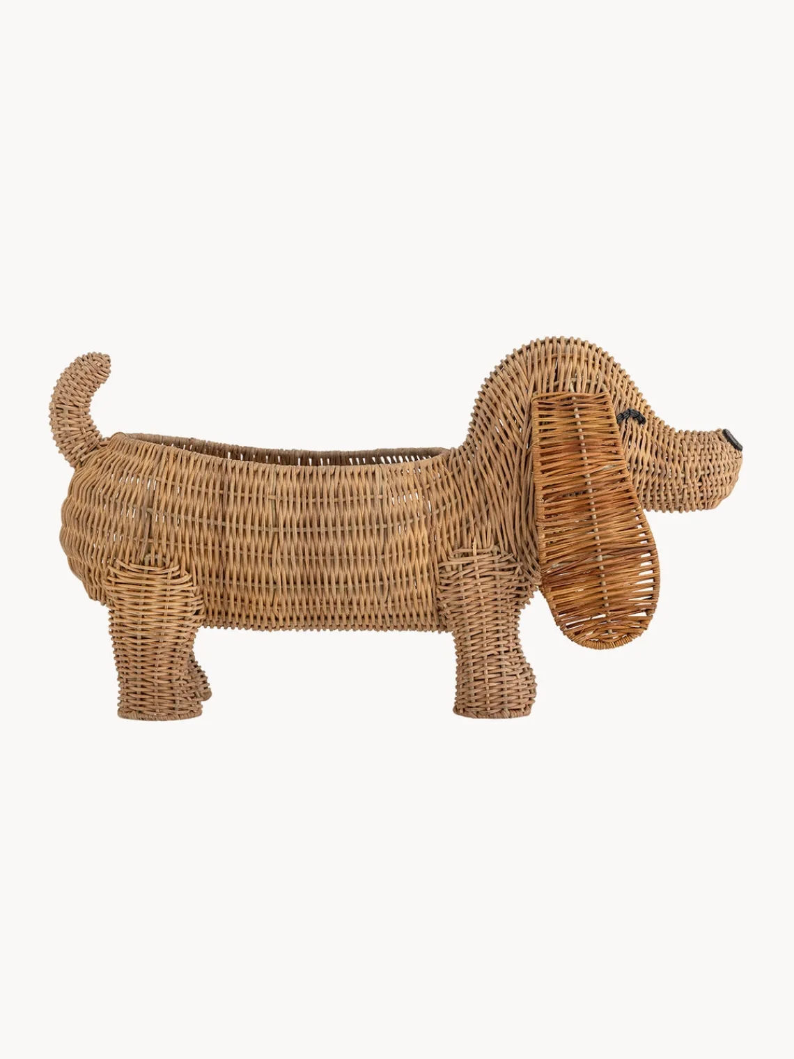 Decoración Infantil|Cestas Y Cajas>Bloomingville Mini Cesta infantil de ratán Palle en forma de perro