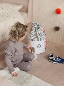 Decoración Infantil|Cestas Y Cajas></noscript>Oyoy Living Design Cesta Koya Beige claro, gris antracita, rojo coral
