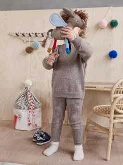 Decoración Infantil|Cestas Y Cajas></noscript>Oyoy Living Design Cesta Koya Beige claro, gris antracita, rojo coral