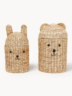 Clearance Cestas artesanales con tapaderas Bear & Rabbit, 2 uds. Niños Decoración Infantil|Cestas Y Cajas