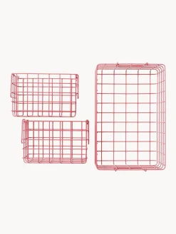 Cestas Y Cajas|Jarrones>Mustard Made Cestas de metal The Baskets, 3 uds. Rosa oscuro